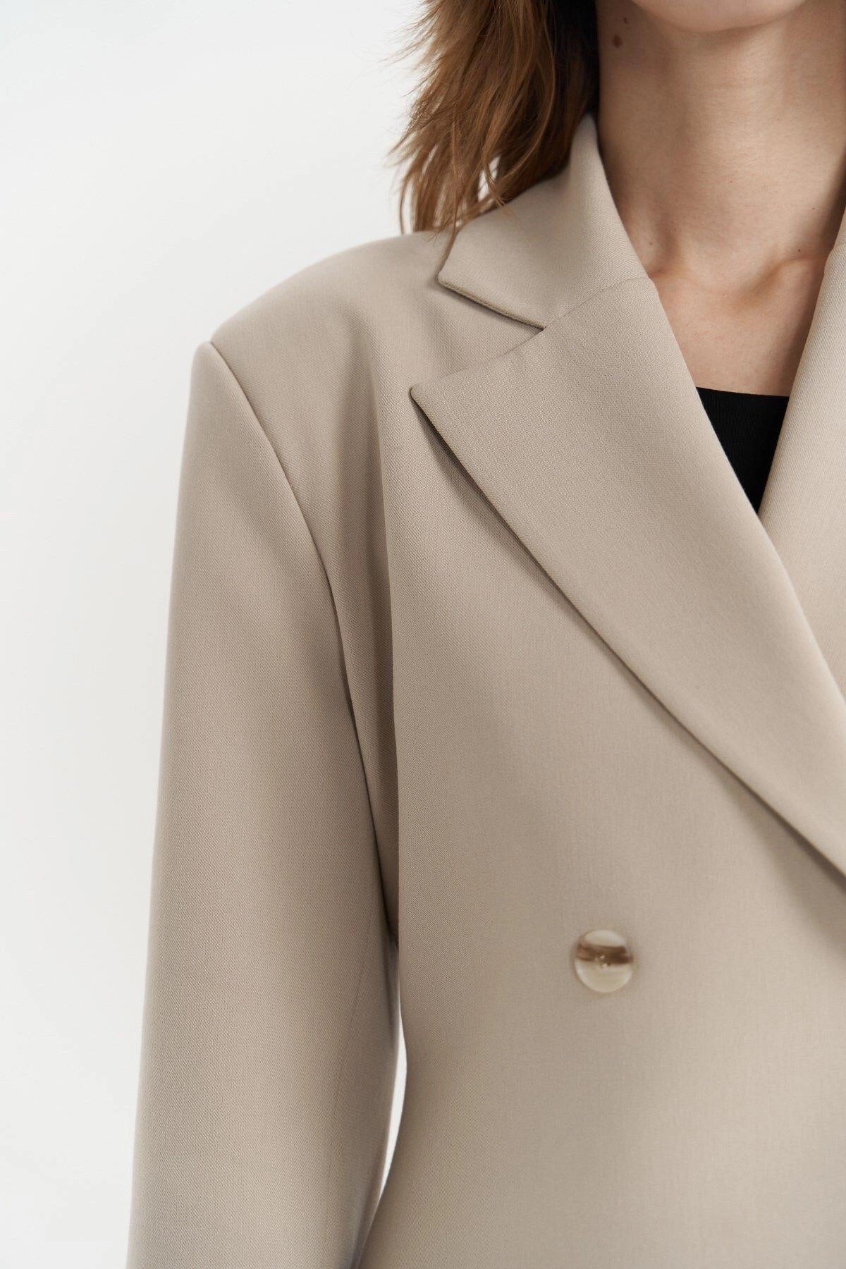 taillierter Aveline Blazer | hellbeige