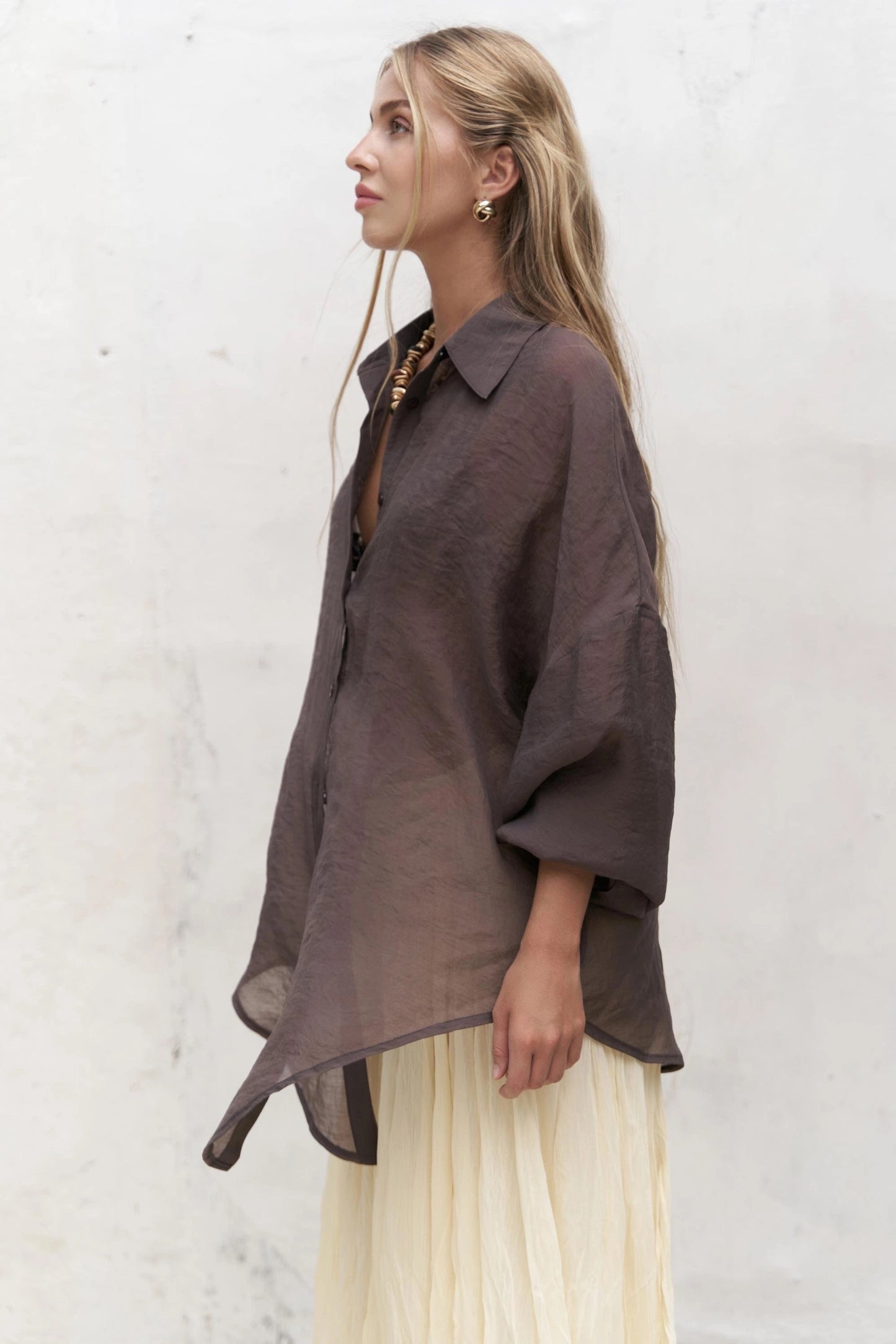 Oversize-Hemd | braun