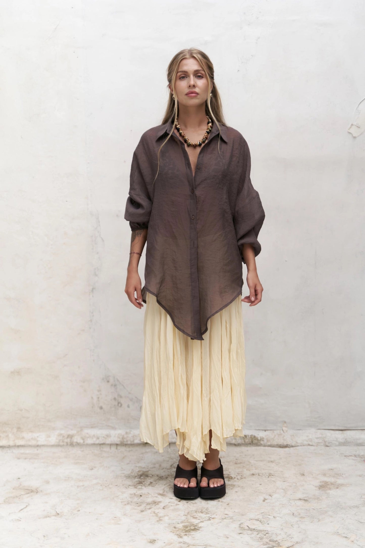 Oversize-Hemd | braun