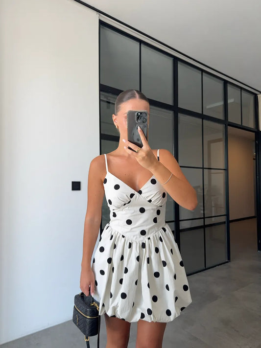 Minikleid mit Ballonrock | weiss