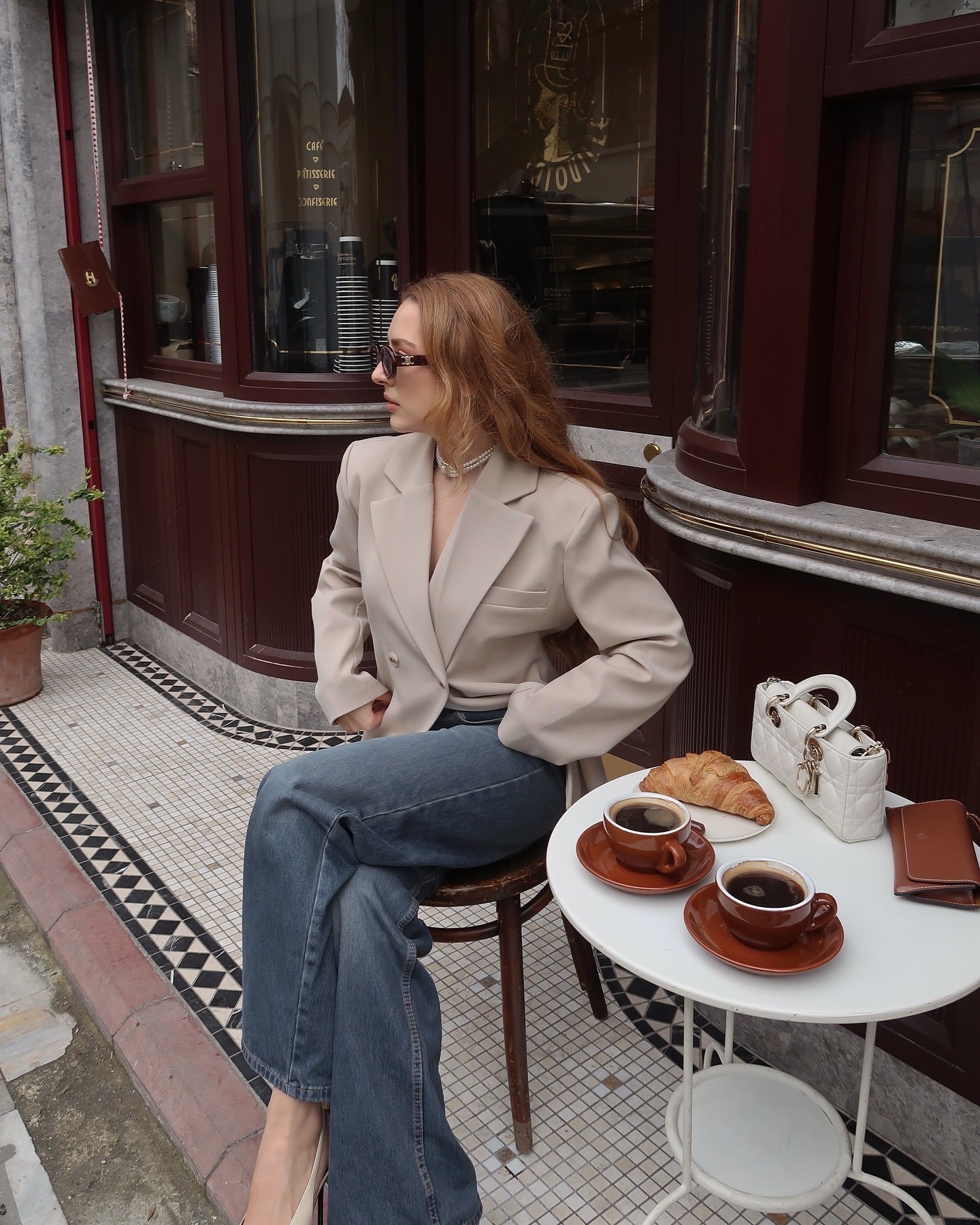 taillierter Aveline Blazer | hellbeige