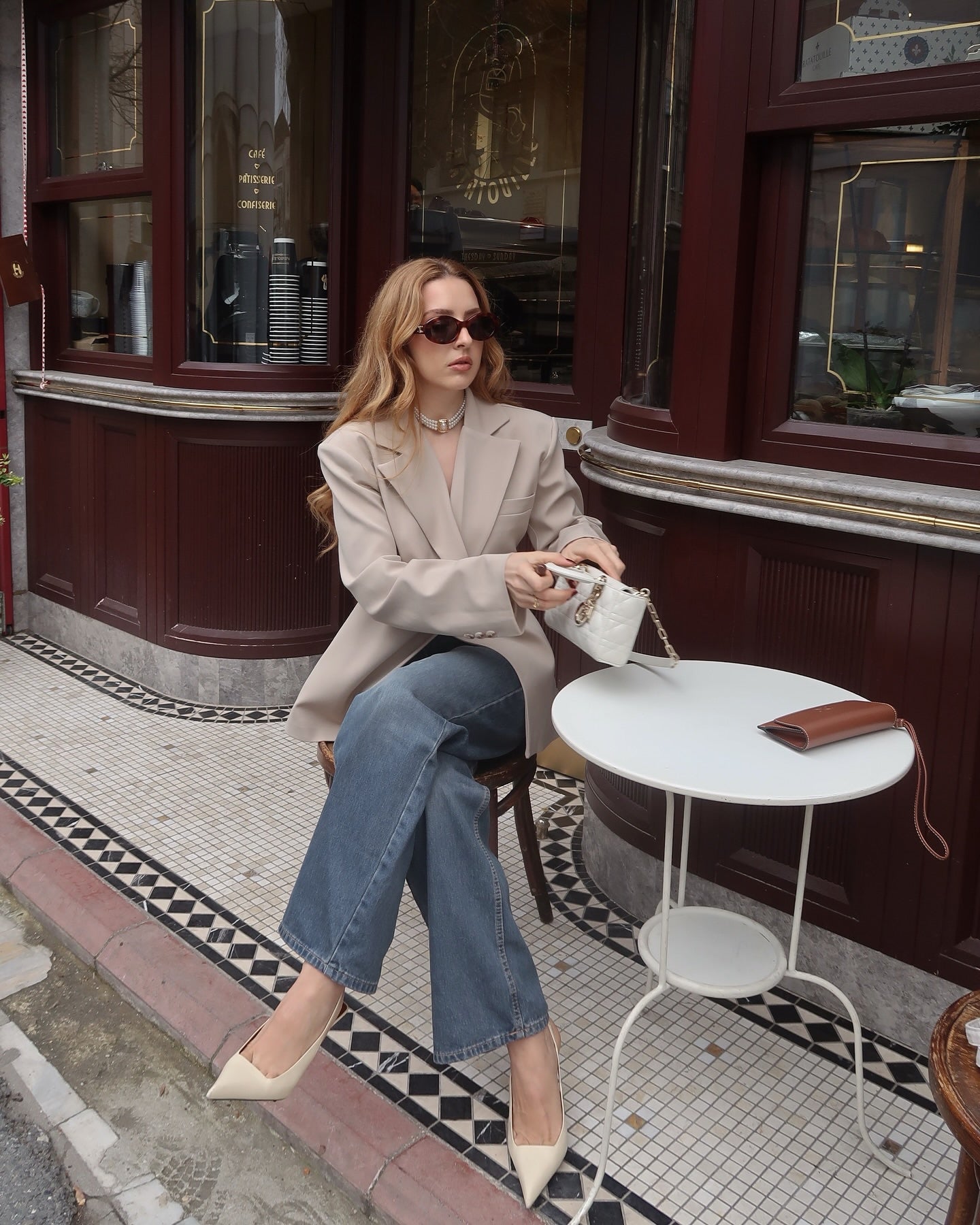 taillierter Aveline Blazer | hellbeige