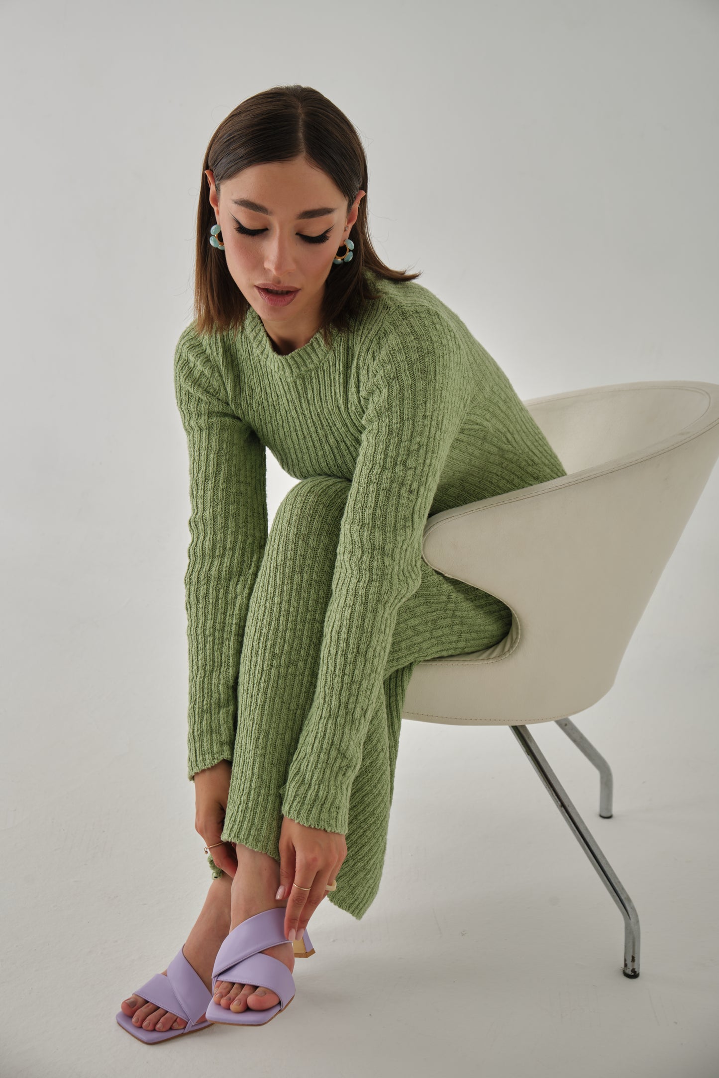 Strickkleid - grün