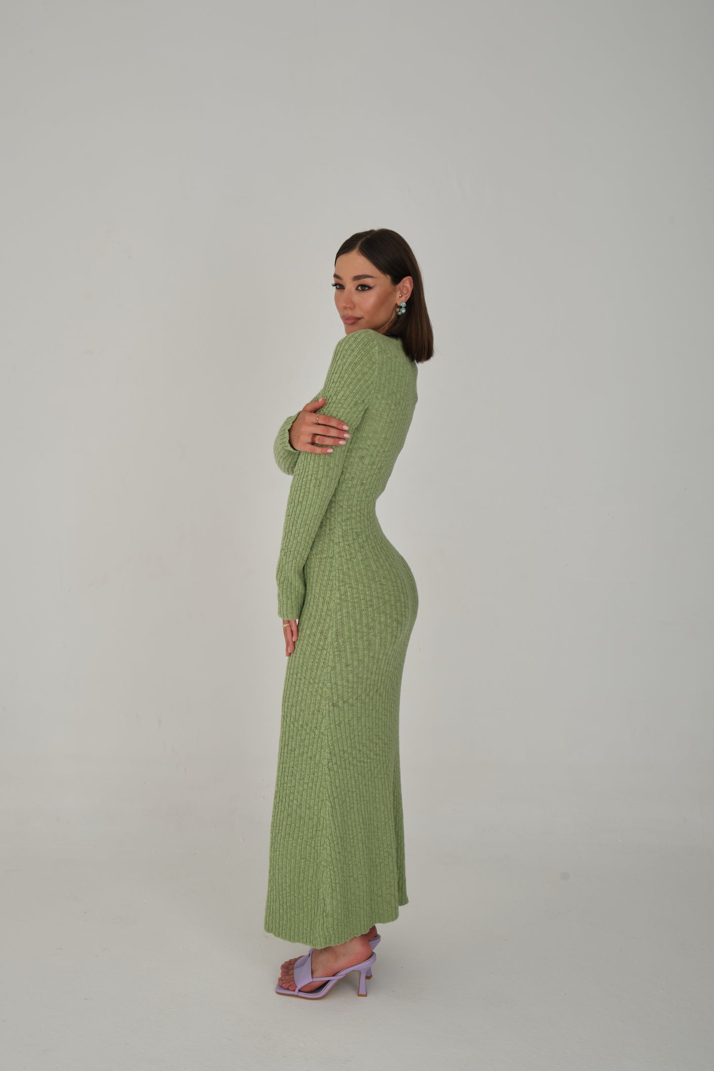 Strickkleid - grün