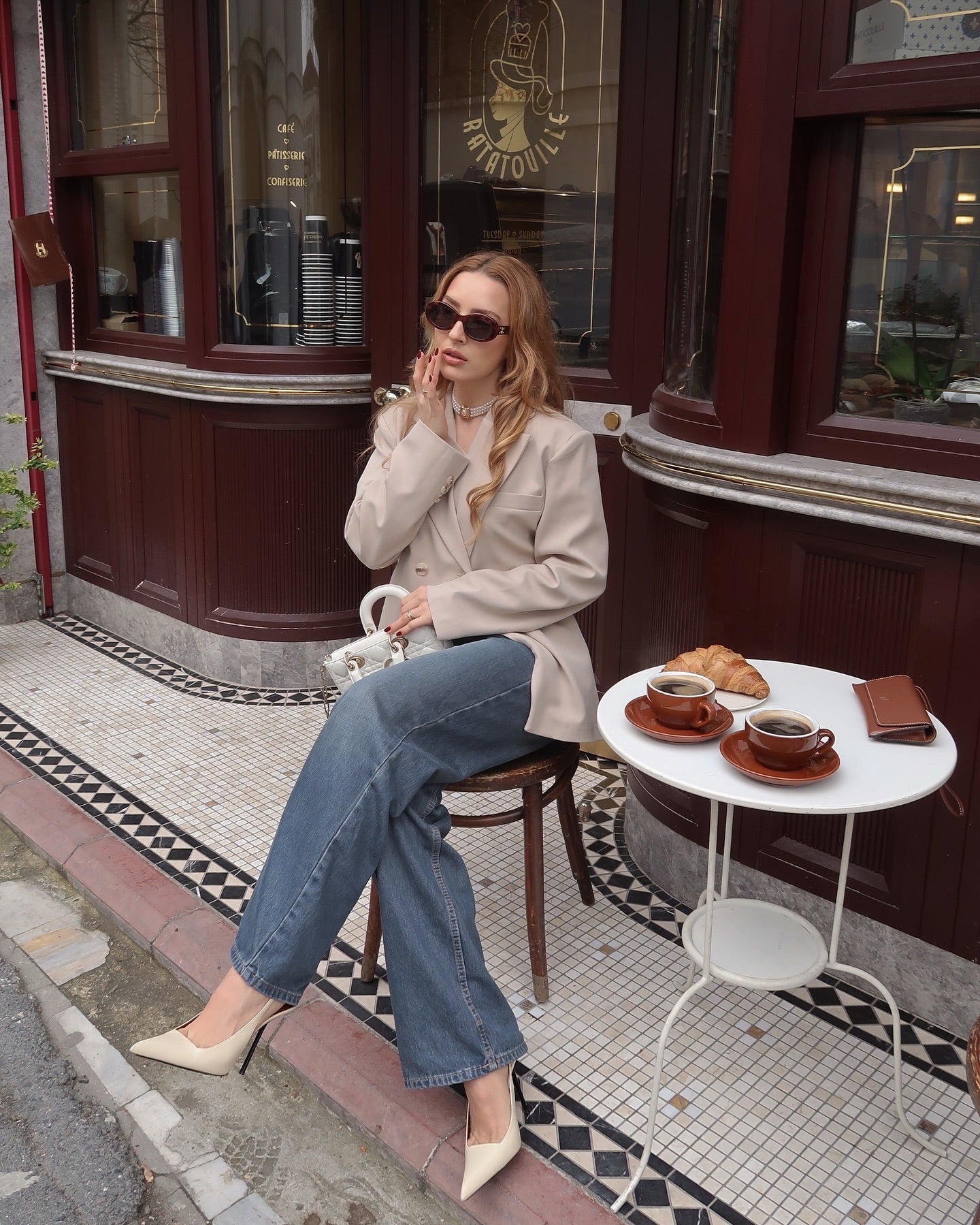taillierter Aveline Blazer | hellbeige