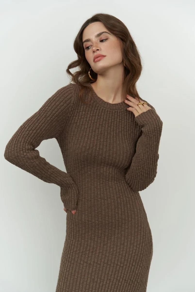Strickkleid | braun