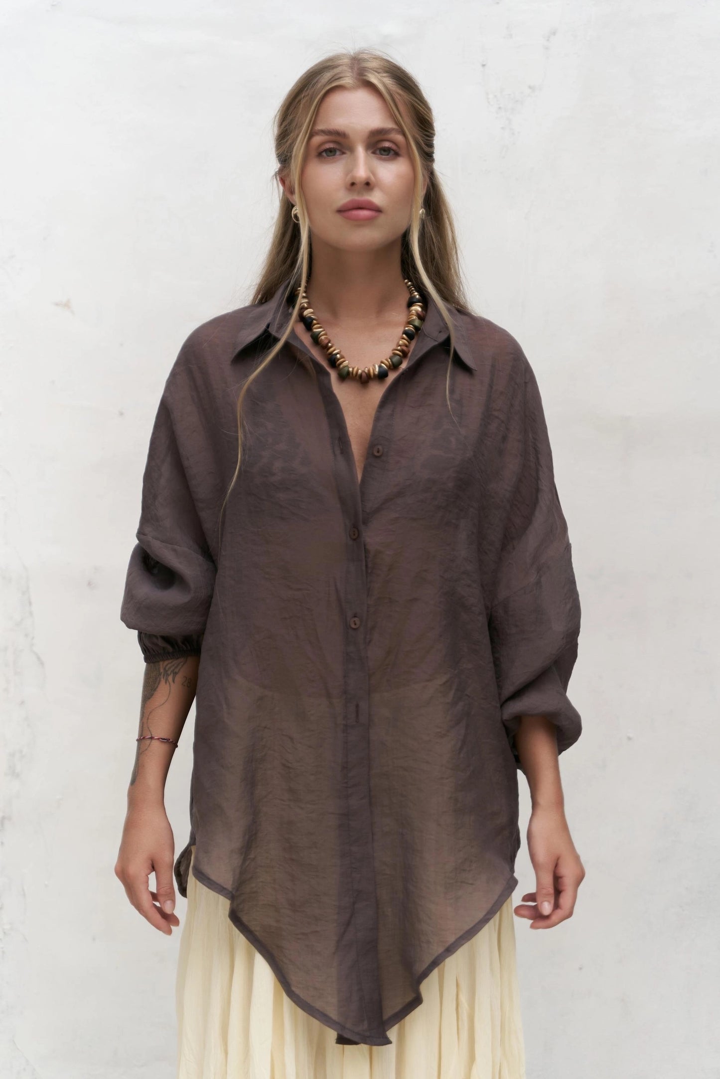 Oversize-Hemd | braun