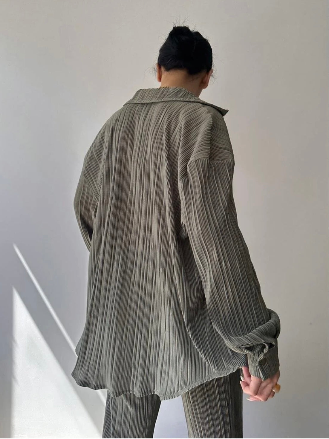 Set - lange Bluse & Hose | khaki