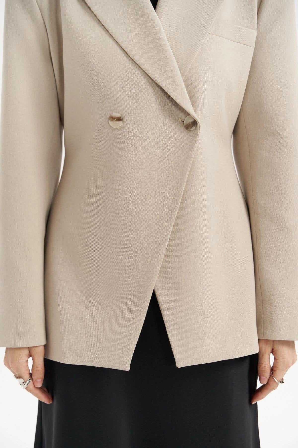 taillierter Aveline Blazer | hellbeige