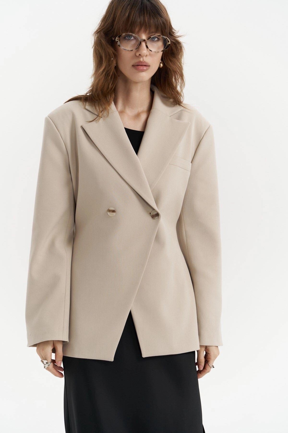 taillierter Aveline Blazer | hellbeige