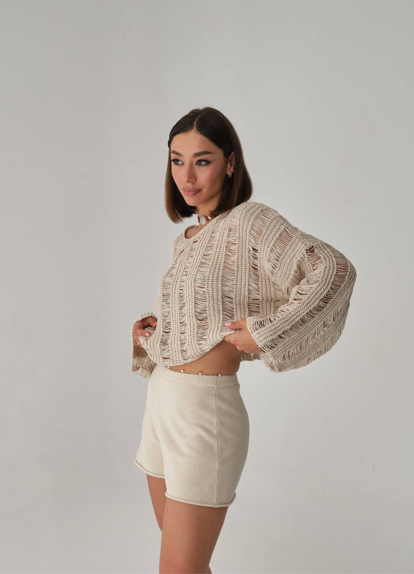 Cropped Top - beige