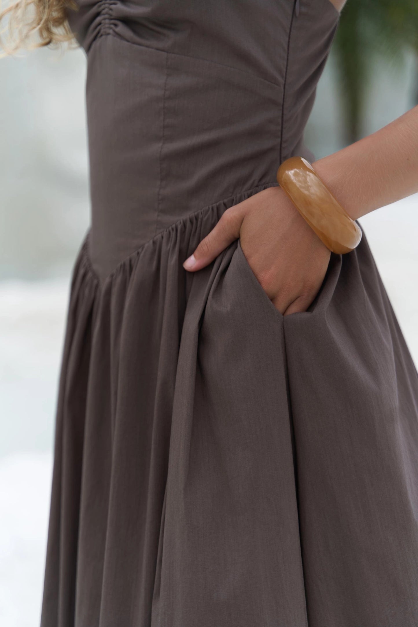 Maxikleid | braun