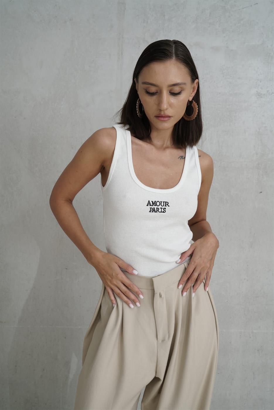 Amour Crop Top | weiss