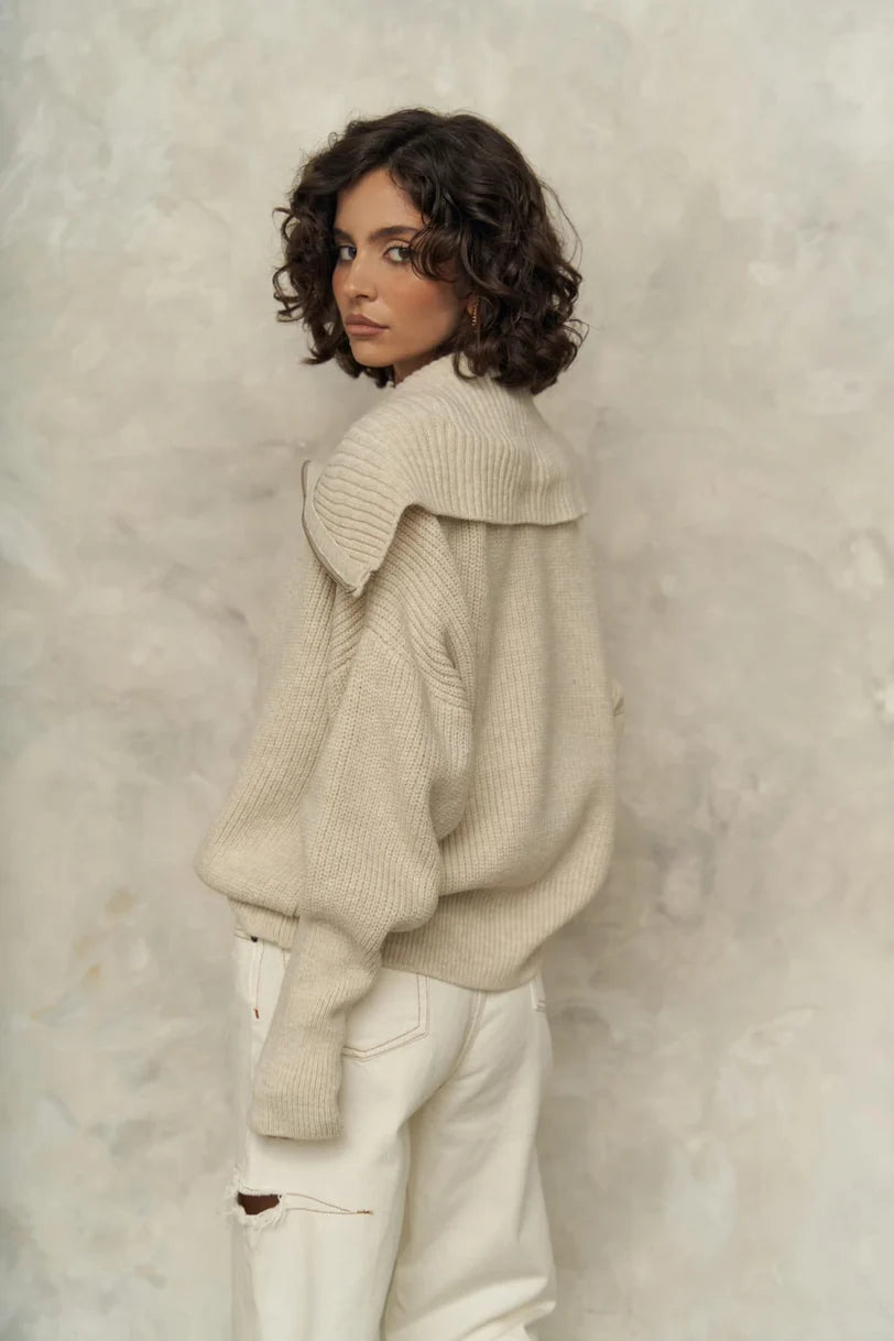 Strickjacke | beige