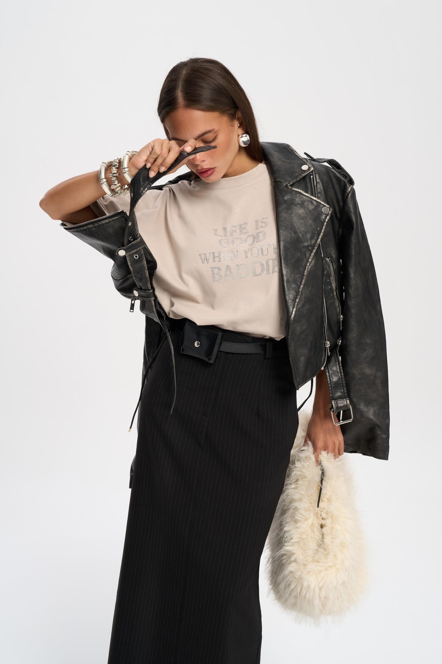 Lederjacke | schwarz
