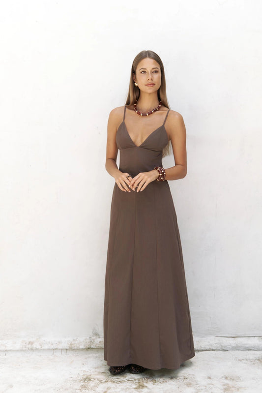 Maxikleid | braun