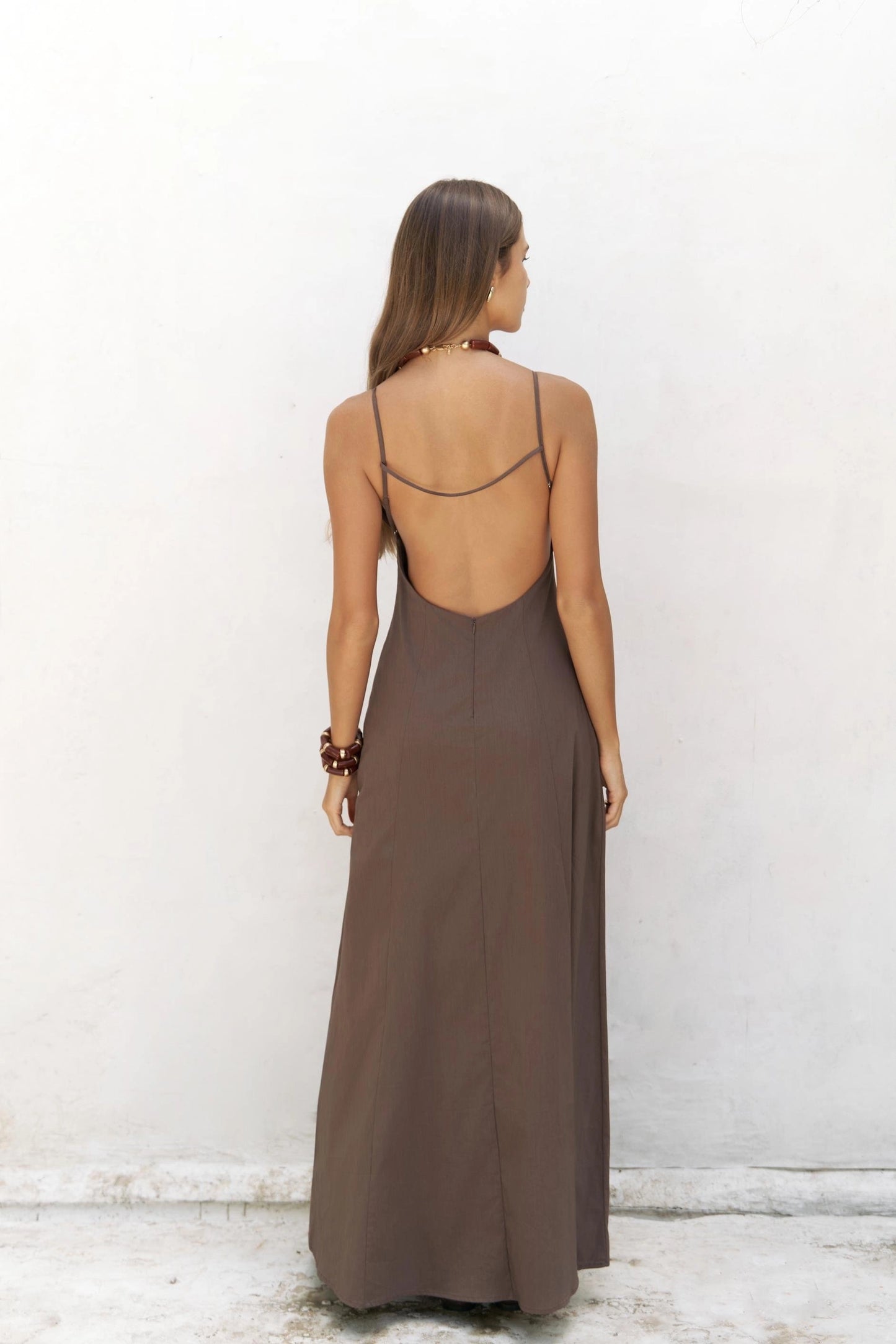 Maxikleid | braun