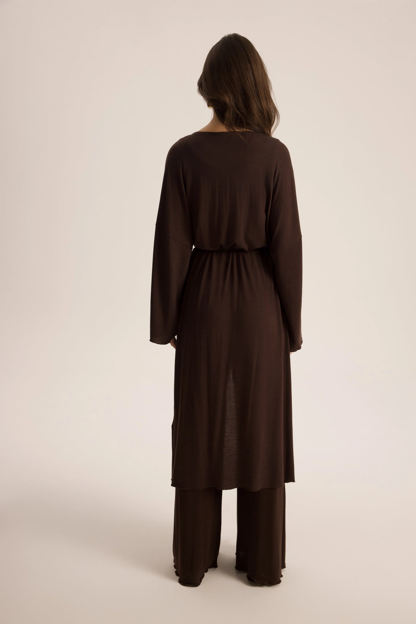 LIYANA Kimono Basic 3-Teile-Set | braun