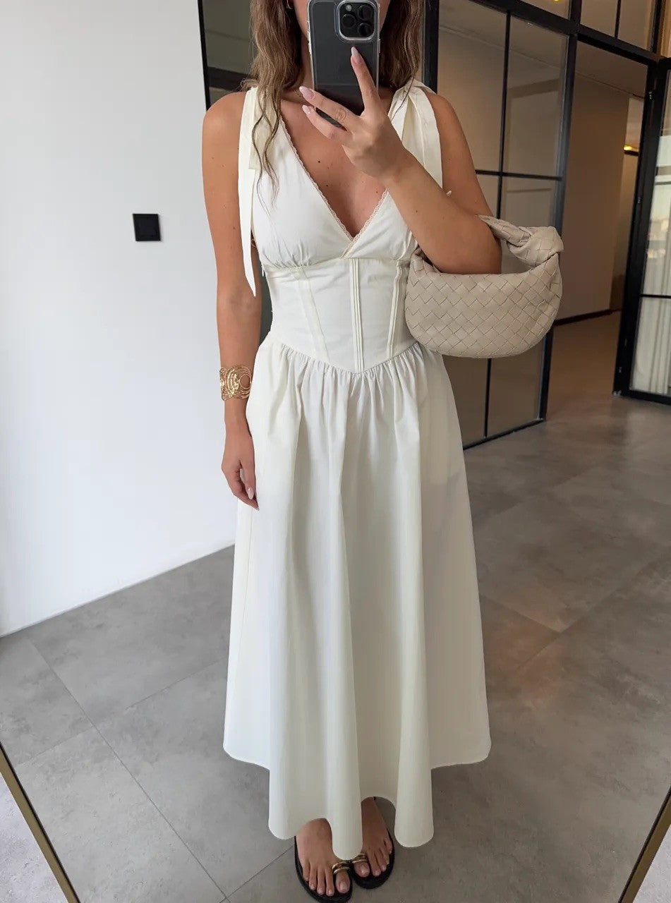 Maxikleid | cremeweiss