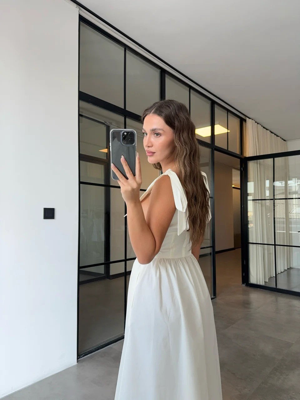 Maxikleid | cremeweiss