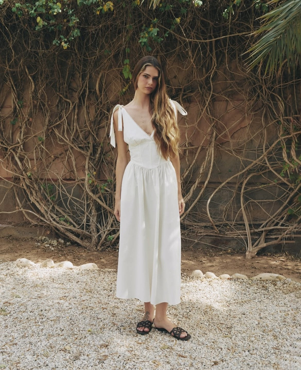 Maxikleid | cremeweiss