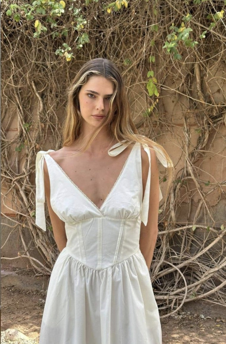 Maxikleid | cremeweiss