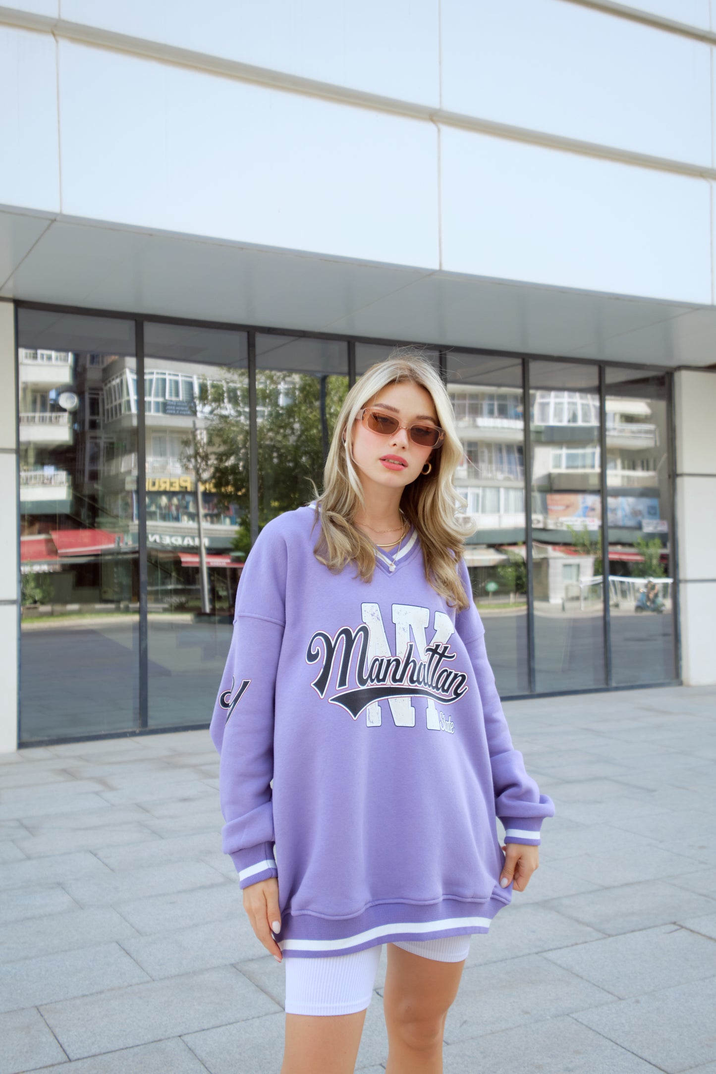 Oversize Sweatshirt - lila