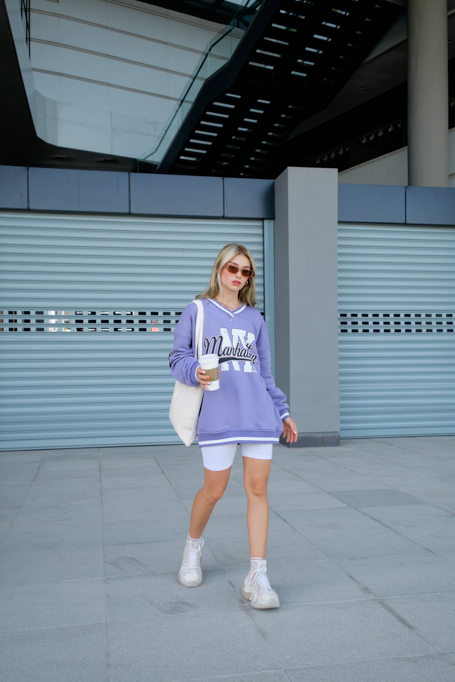 Oversize Sweatshirt - lila