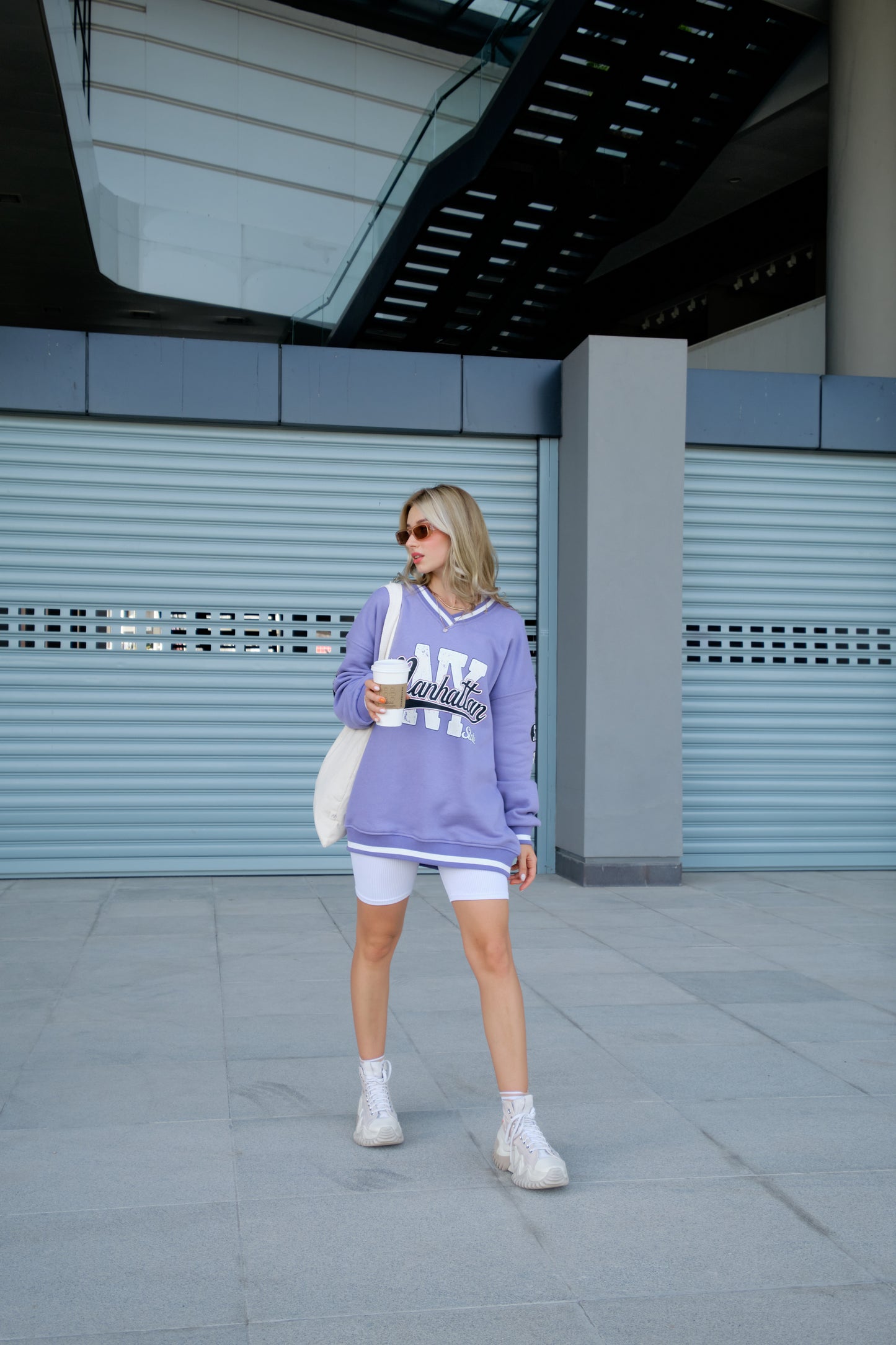Oversize Sweatshirt - lila