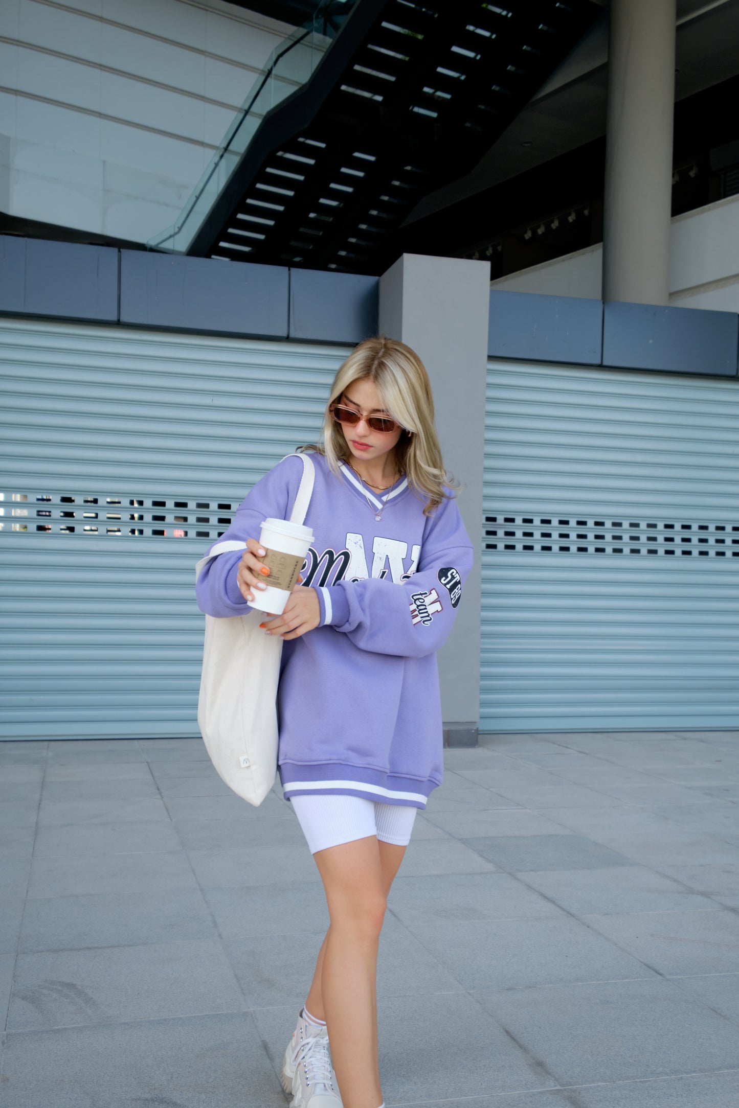Oversize Sweatshirt - lila