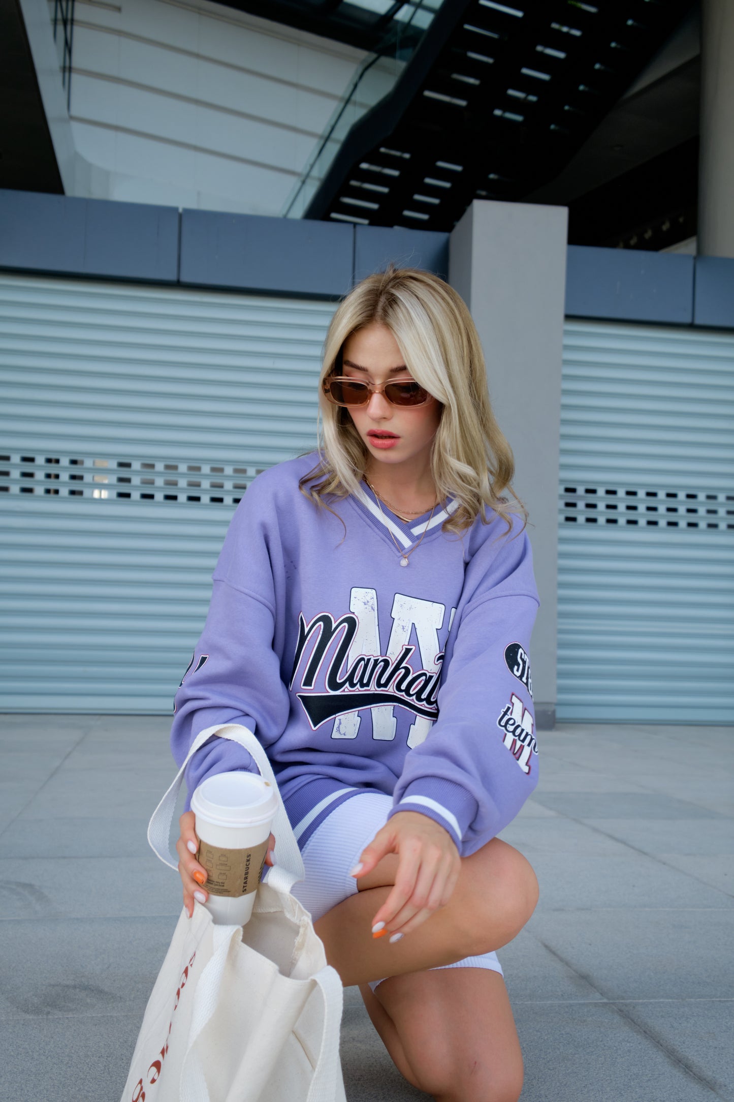Oversize Sweatshirt - lila