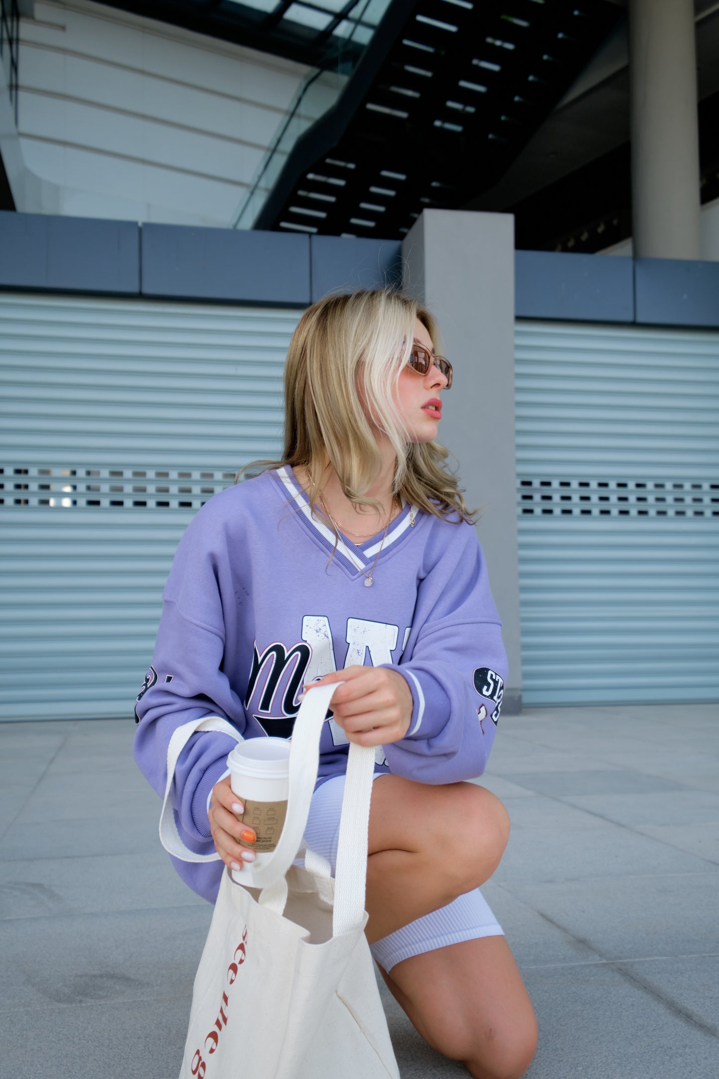 Oversize Sweatshirt - lila