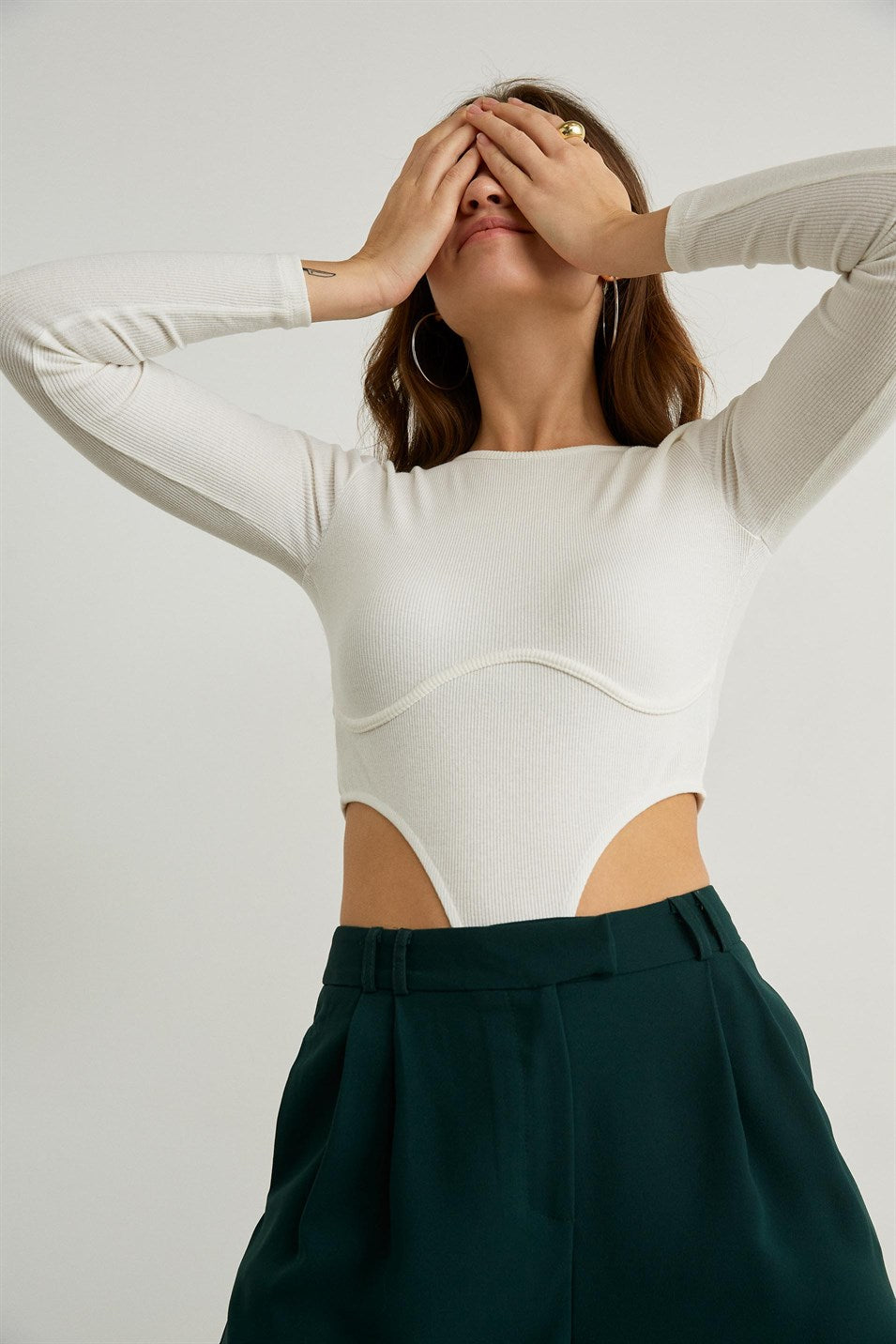Elastischer Body - weiss