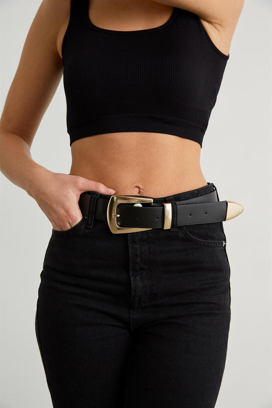 Gürtel - schwarz/gold