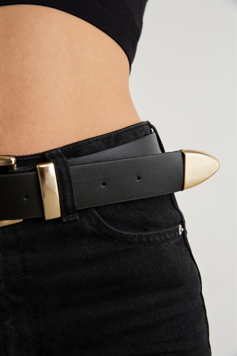 Gürtel - schwarz/gold
