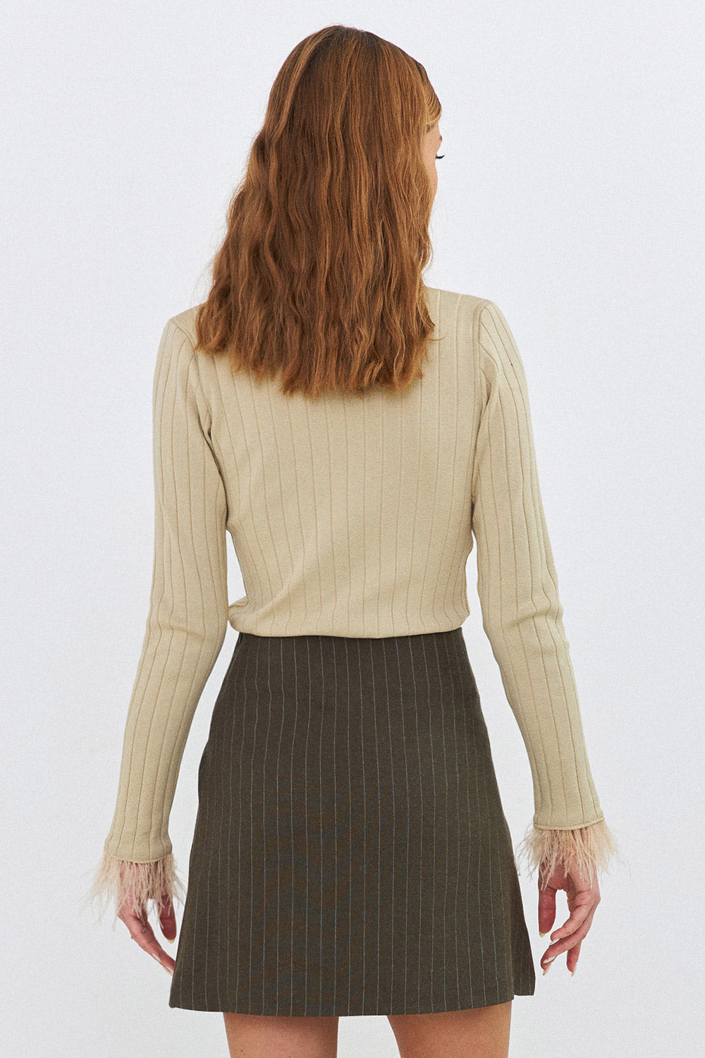 Strickbluse - beige