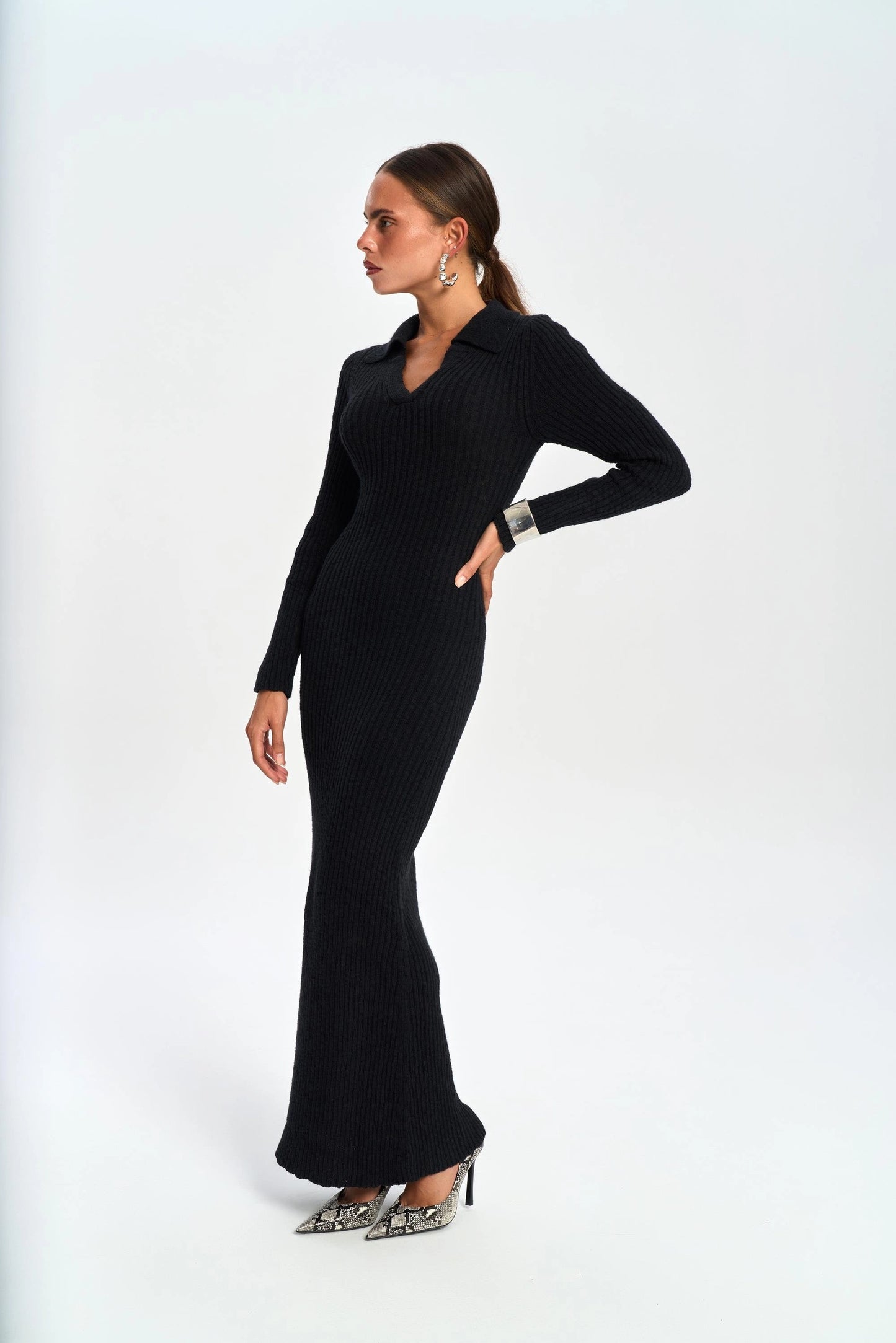 Strickkleid | schwarz