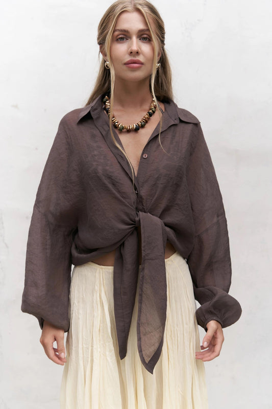 Oversize-Hemd | braun