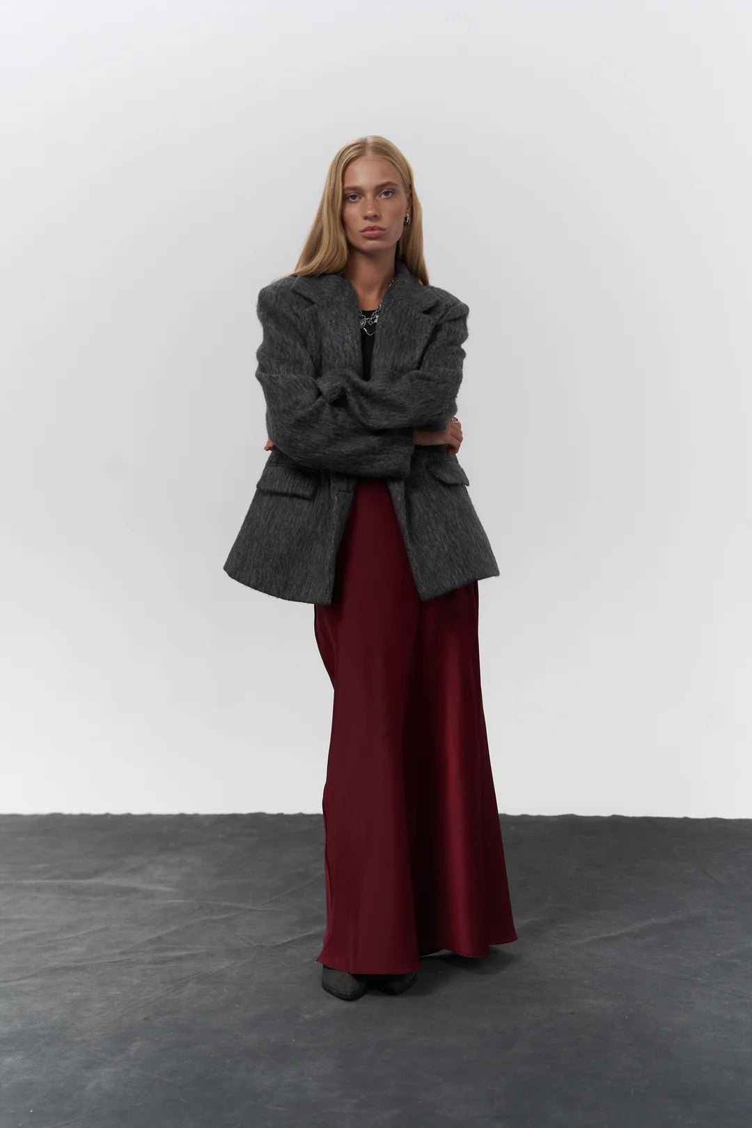 Taillierter Blazer - anthrazit