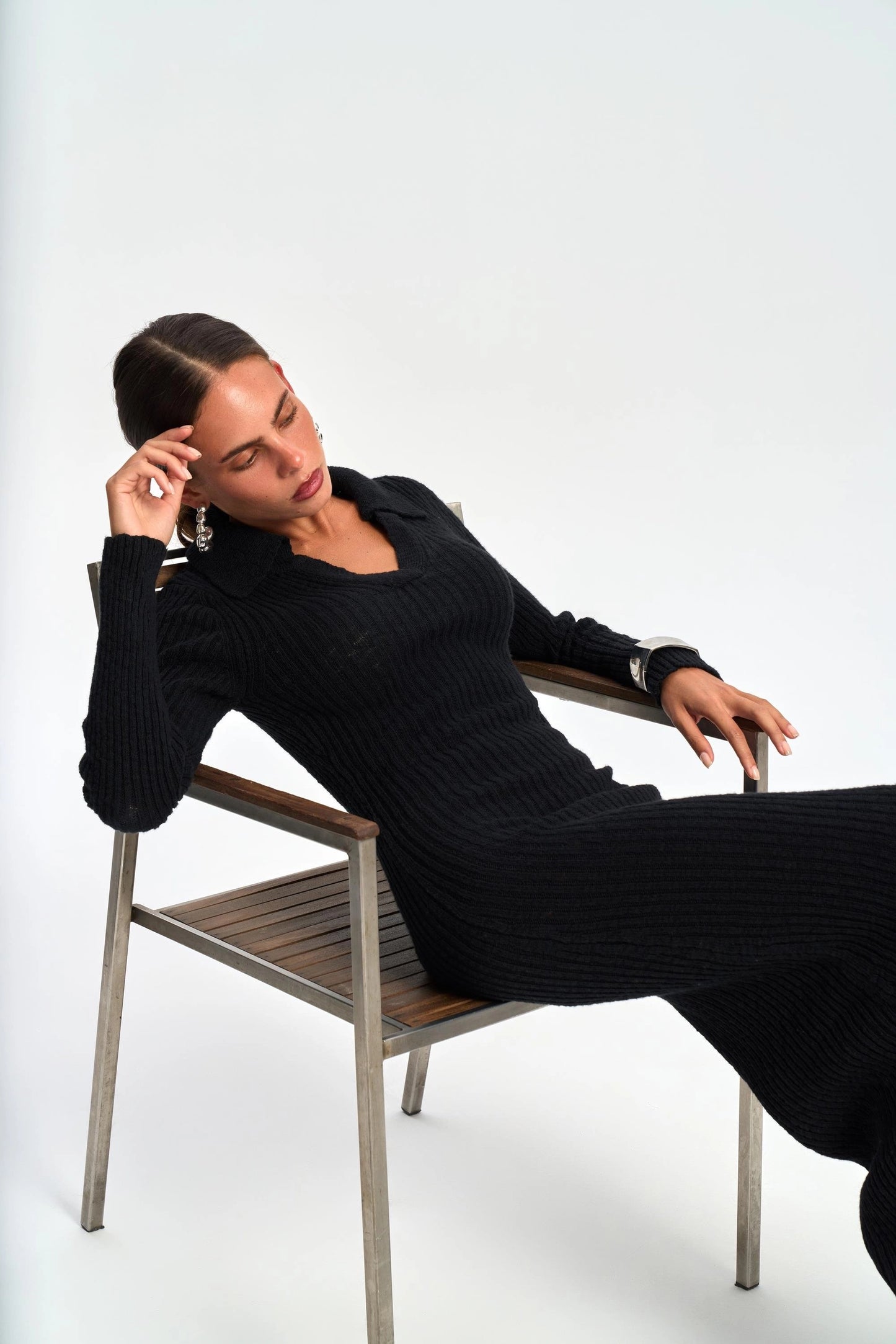 Strickkleid | schwarz