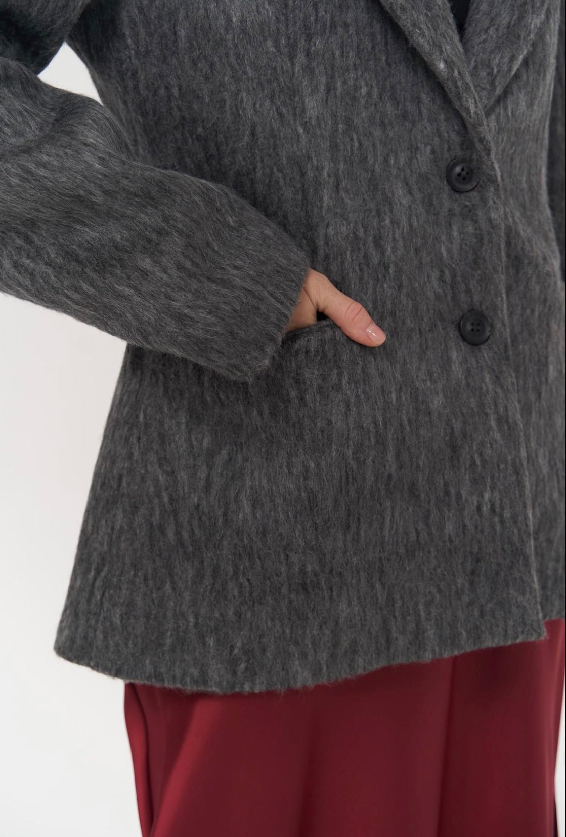 Taillierter Blazer - anthrazit