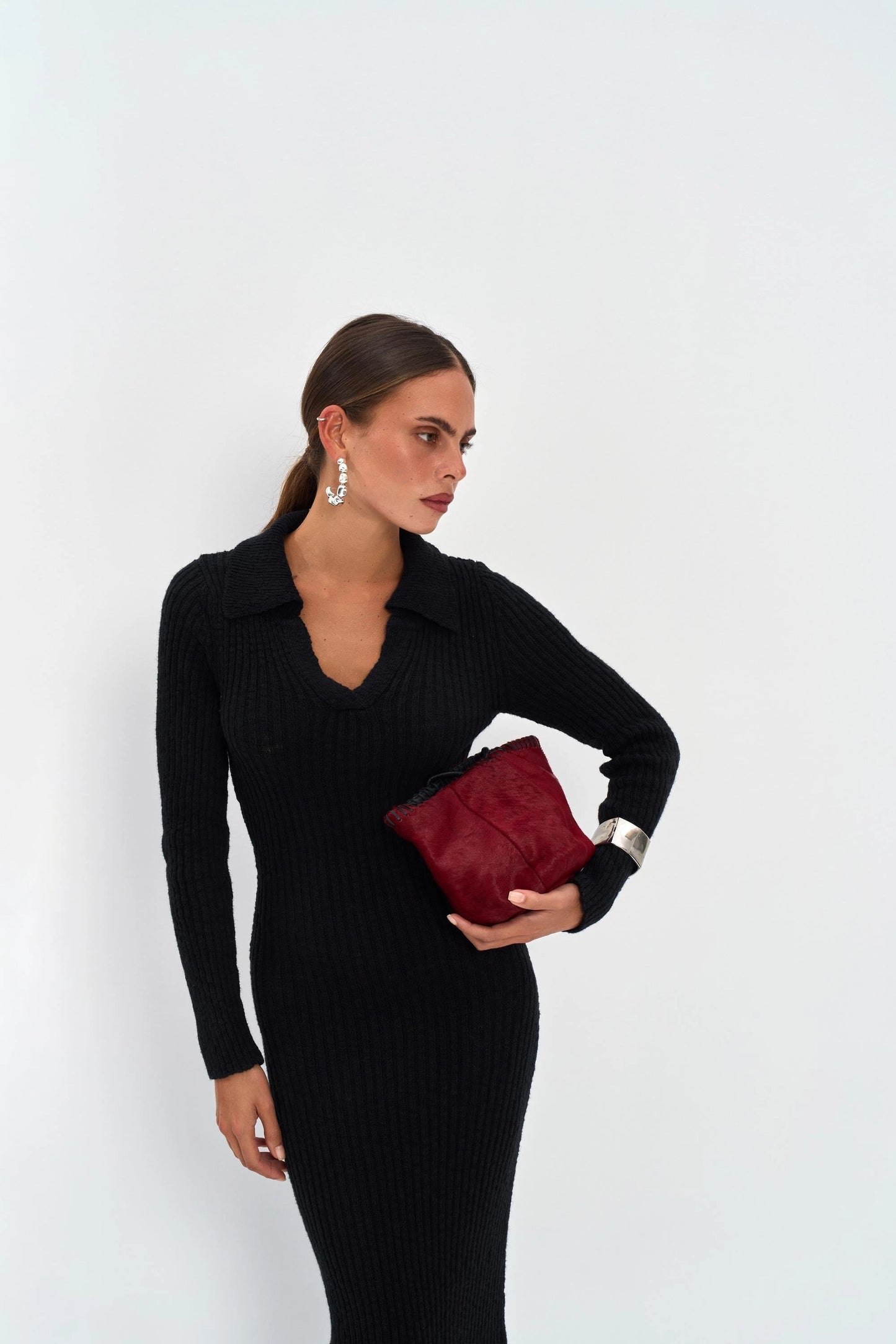 Strickkleid | schwarz