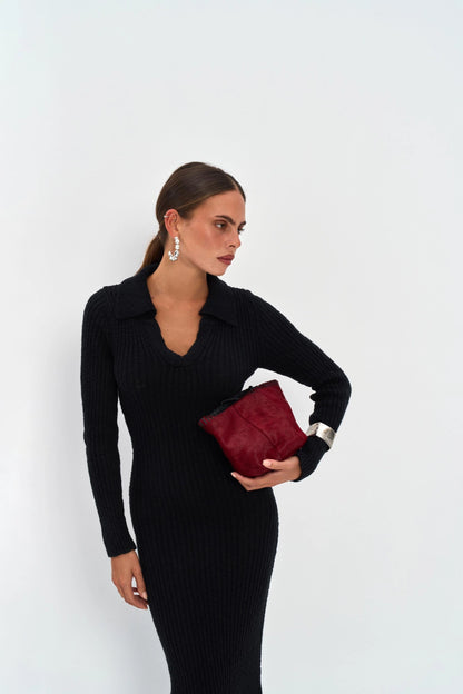 Strickkleid | schwarz