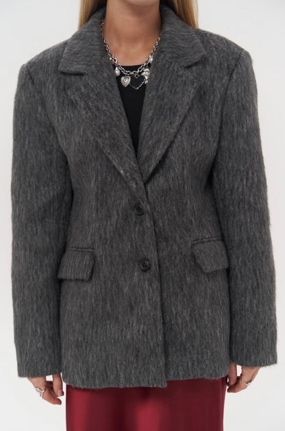 Taillierter Blazer - anthrazit