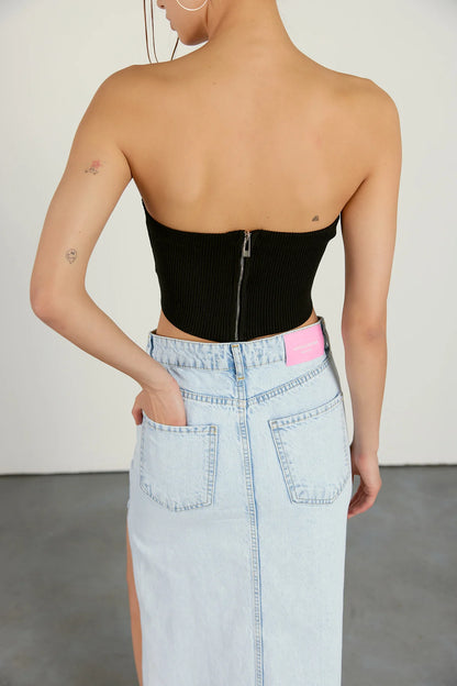 Bustier-Top | schwarz
