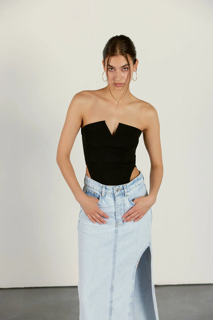 Bustier-Top | schwarz