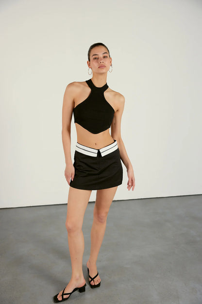 Crop Top | schwarz