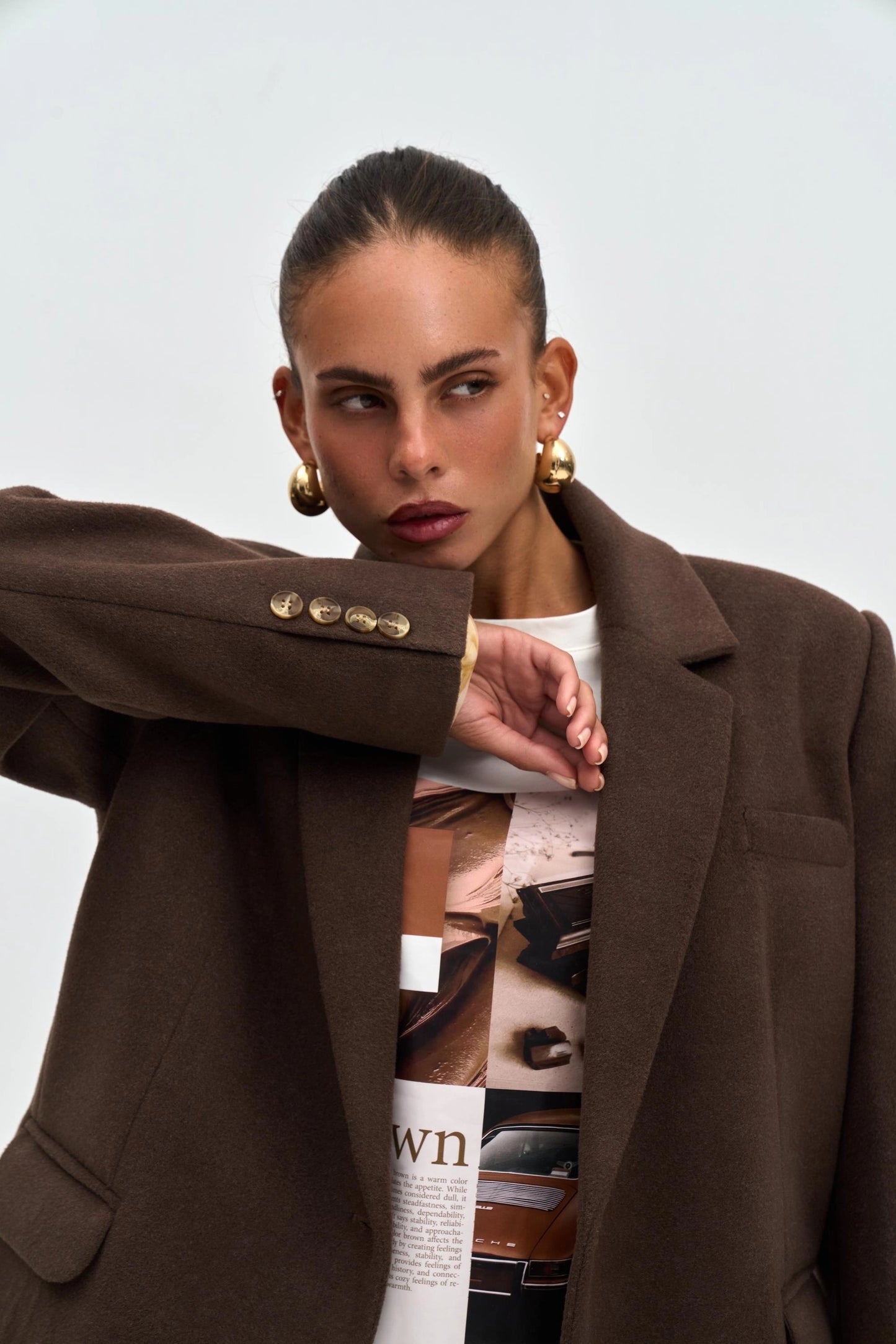 NOVEN Oversize Blazer | dunkelbraun