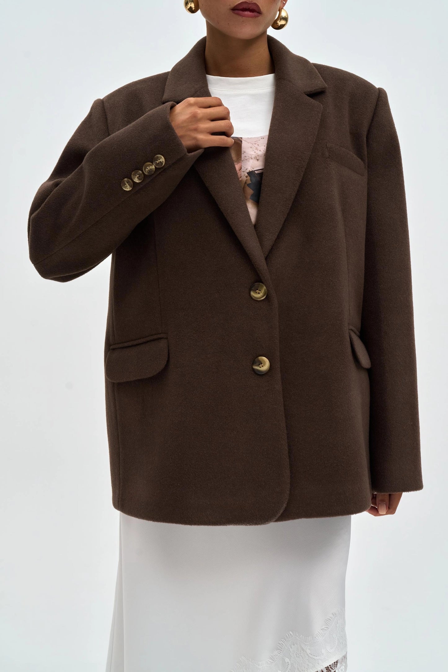 NOVEN Oversize Blazer | dunkelbraun