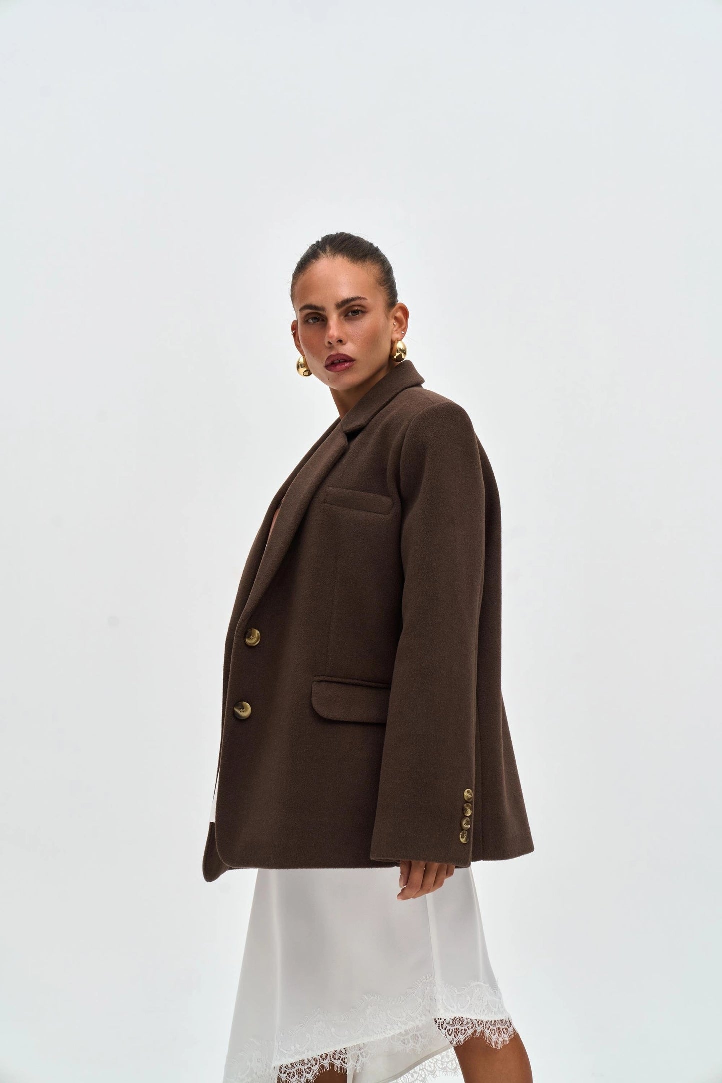 NOVEN Oversize Blazer | dunkelbraun